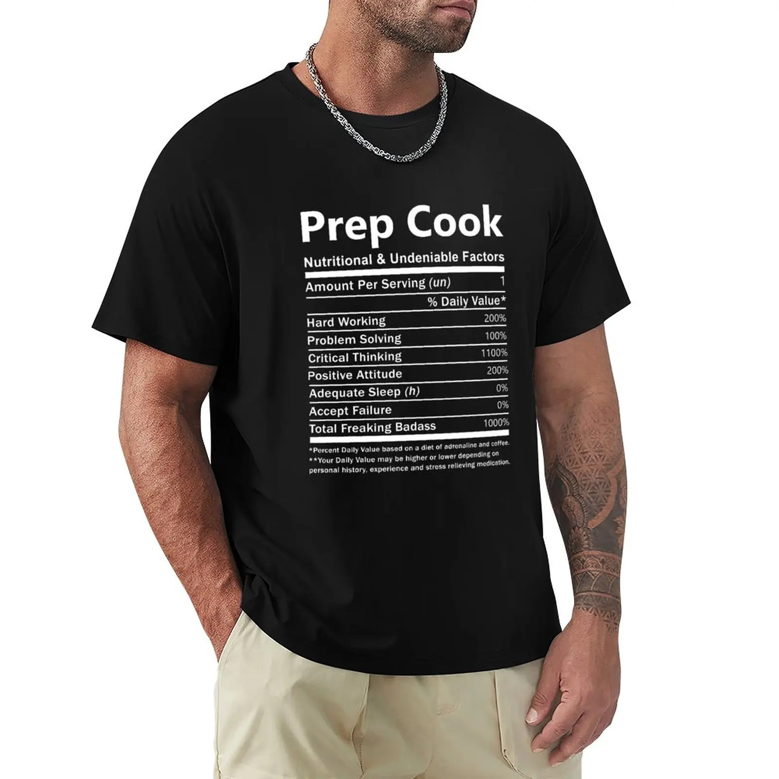 Maglietta Prep Cook-Confezione Di Magliette Da Uomo Vintage Per Articoli Da Regalo Con Fattori Nutrizionali E Inconsci