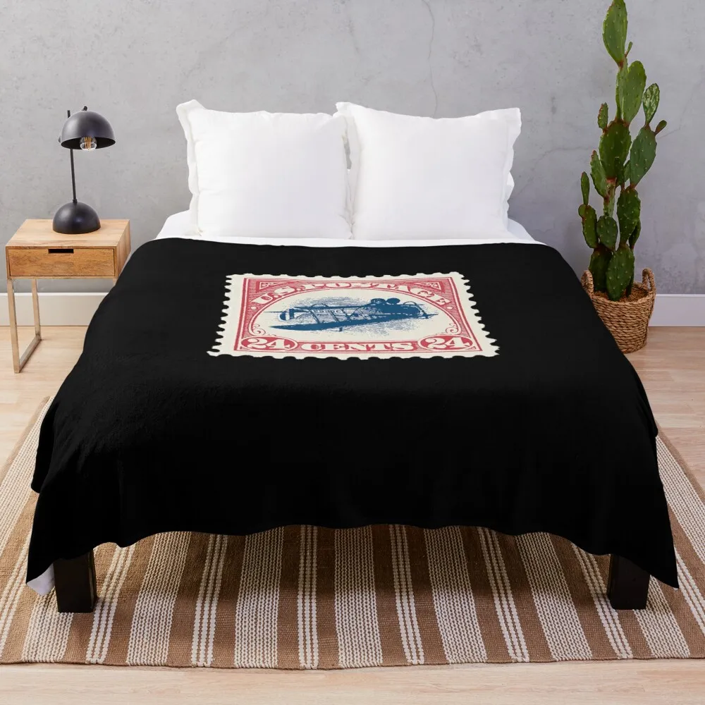 Timbri Jenny Invertiti 24 Cent Rare 1918 Us Affrancatura Timbro Coperta Plaid Soffici Coperte Morbide