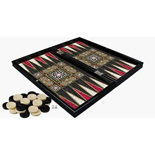 Star The 19 ''Silver Backgammon Set Di Giochi Da Tavolo Premium Inglese