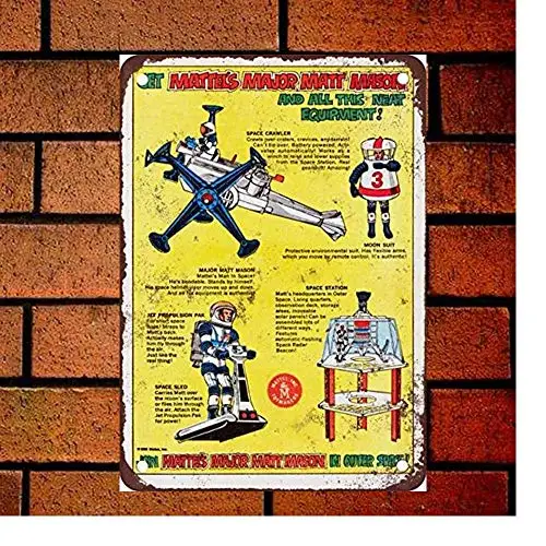 12 "X 16" Metal Sign 1967 Main Matt Mason In Space Wall Decori