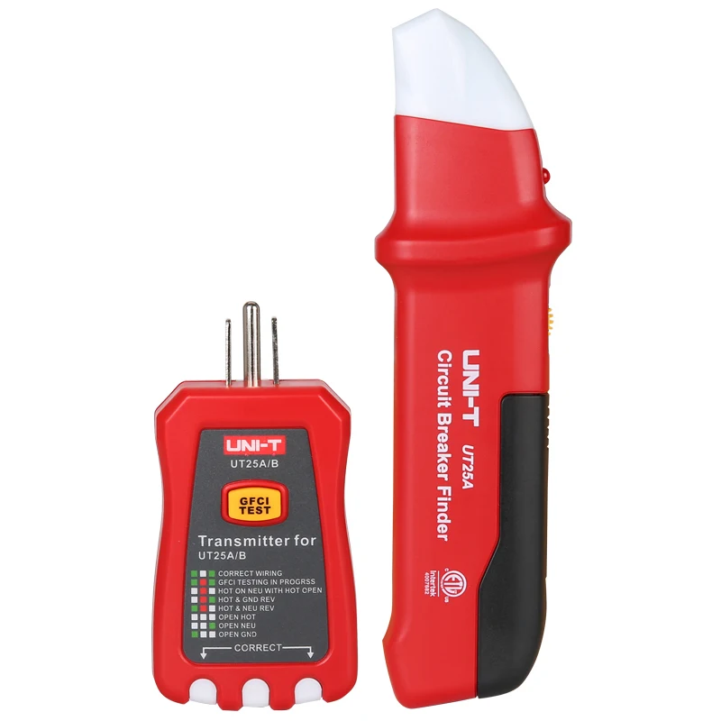Ut25A Ac Circuit Breaker Finder Socket Tester Interruttore Automatico Professionale Led Indicatore Presa Tester