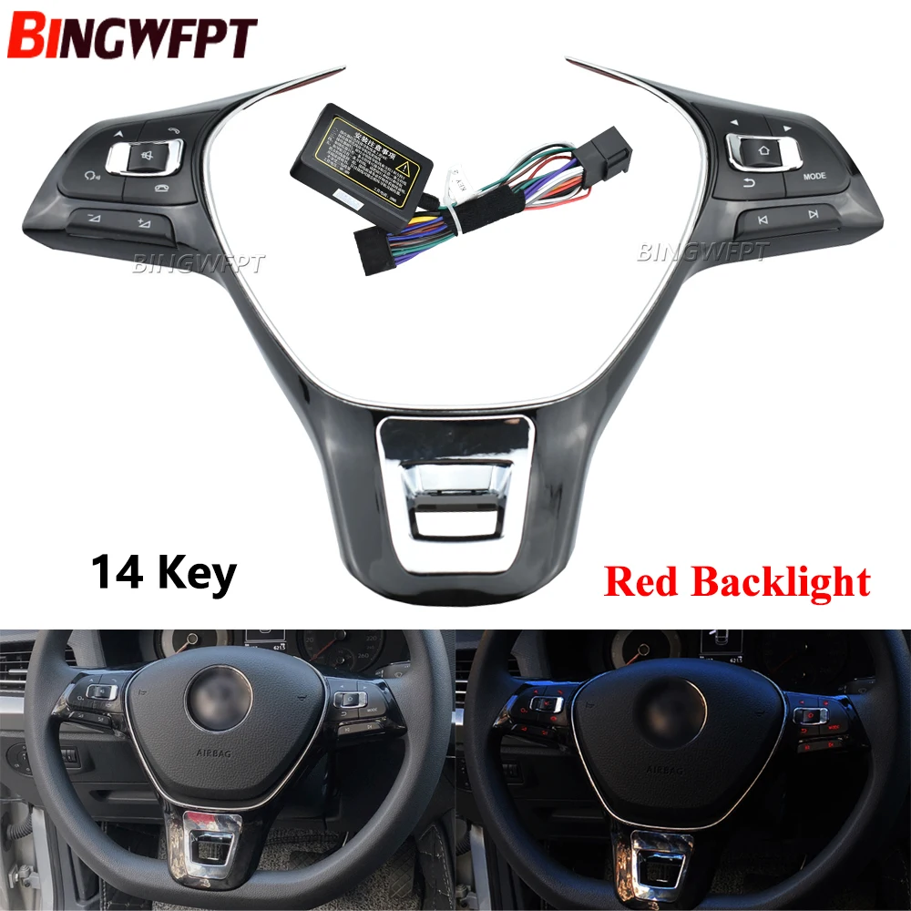 Pulsanti Del Volante Multifunzionali Per Vw Polo Golf Touran Passat 2016 2017 2018