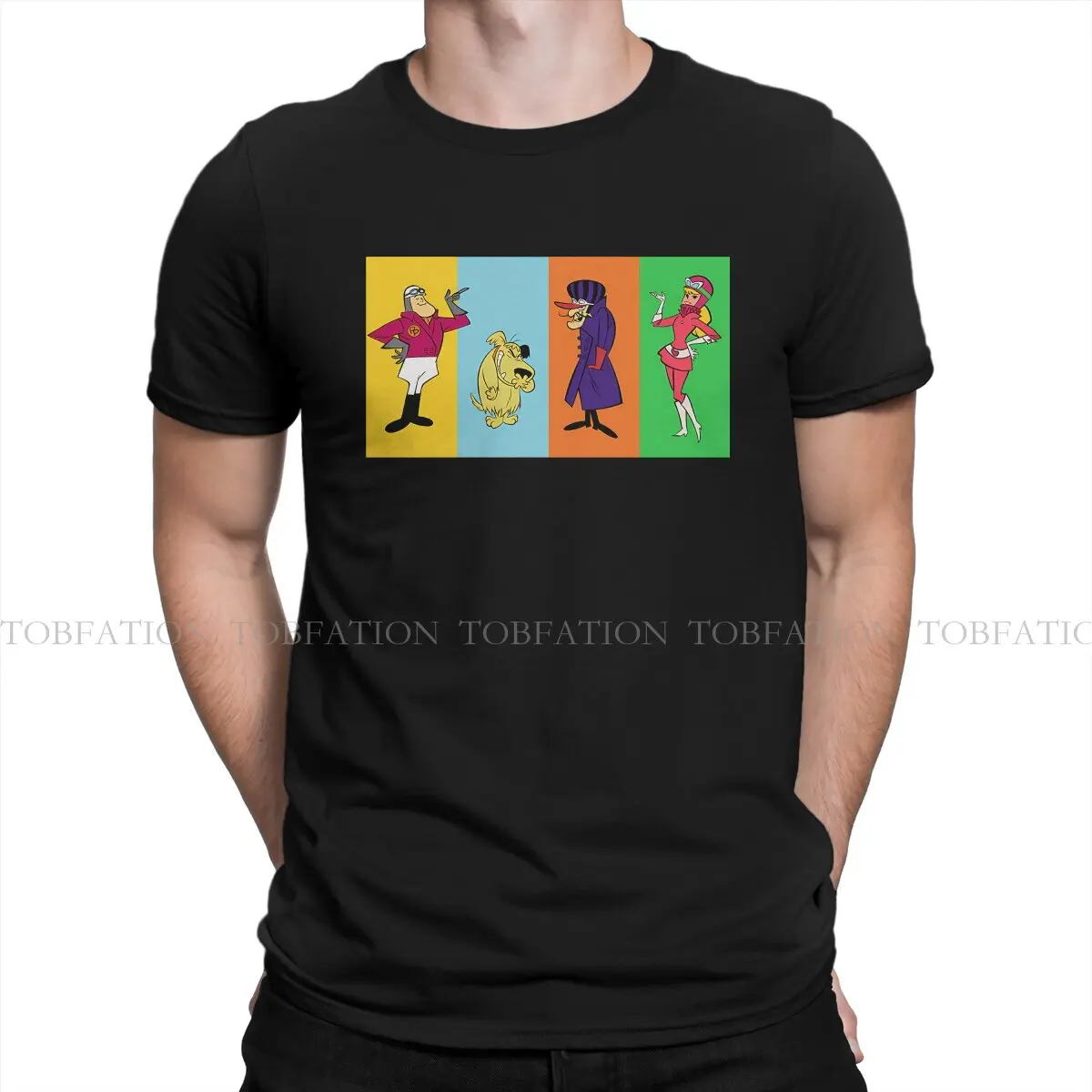 Wacky Races Anime Vintage Movie Tshirt Graphic Men Top Vintage Goth Summer Clothing Cotton Harajuku T Shirt