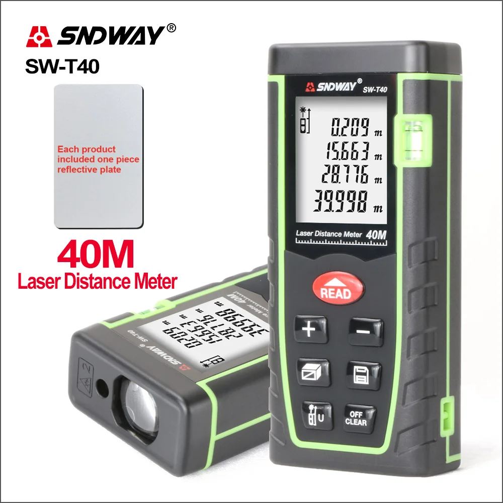Sndway Telemetro Laser Distance Meter Gamma 40M Laser Righello Finder Dispositivo Mini Digital Meater Sensore Di Distanza Laser Sw-T40