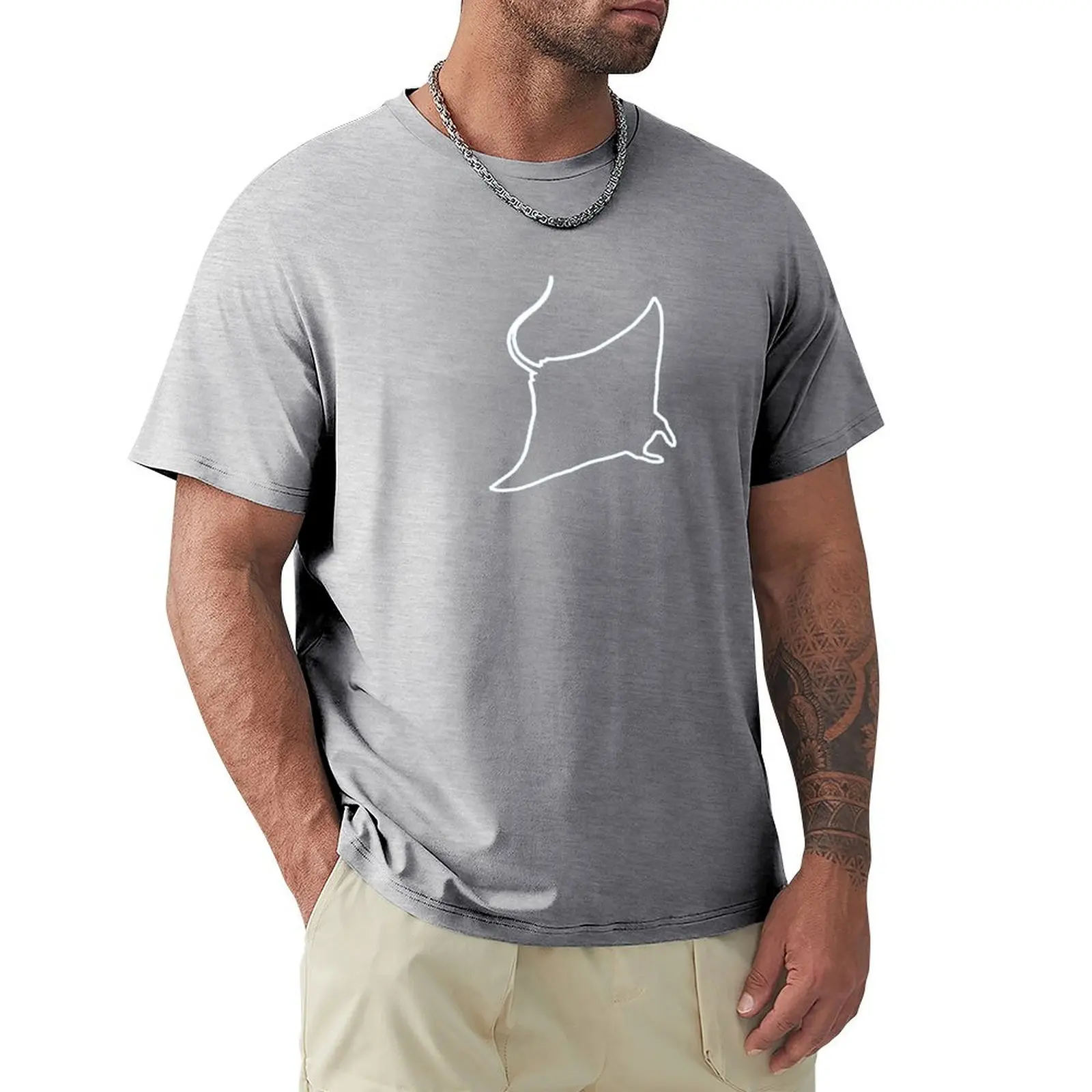 T-Shirt Manta Ray Top Abbigliamento Kawaii T-Shirt In Cotone Da Uomo