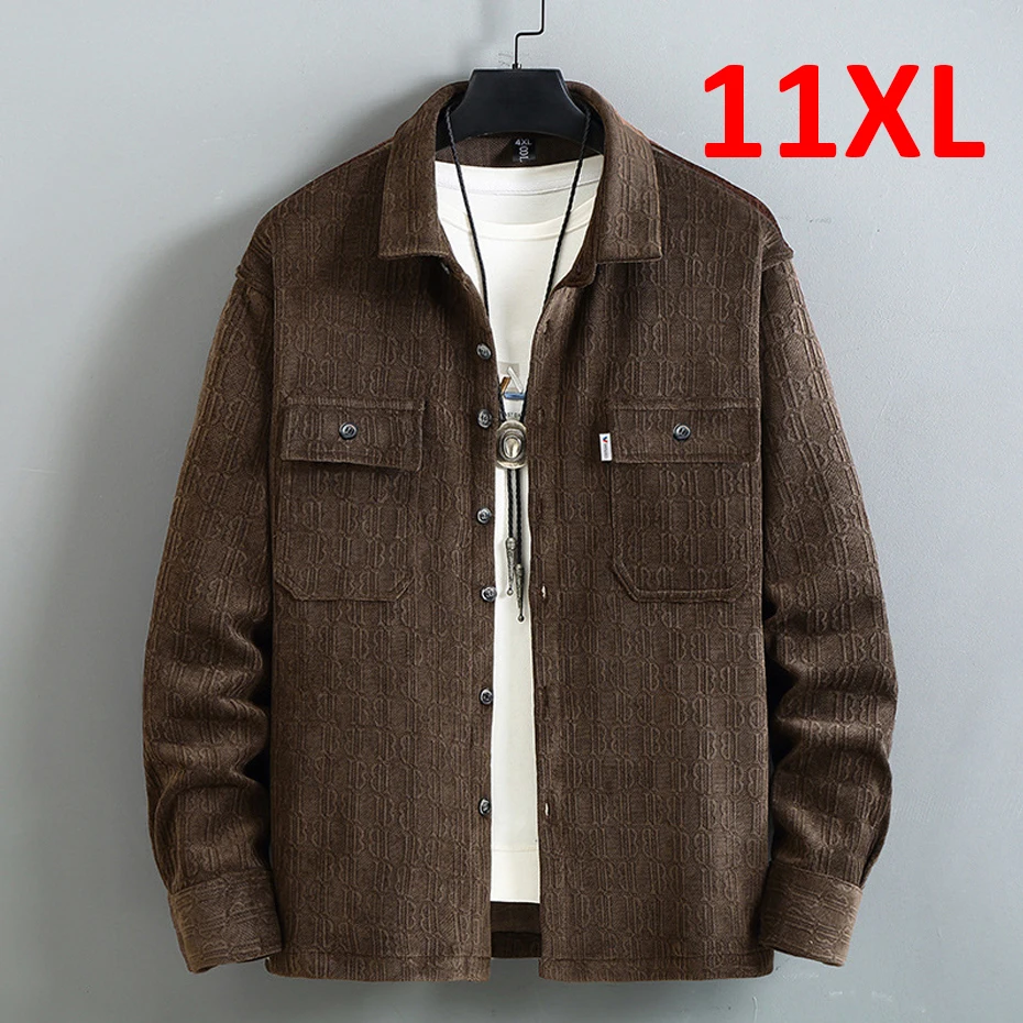2023 Nuova Giacca Primaverile Da Uomo Cappotto Vintage Plus Size 10Xl 11Xl Giacche Cargo Giacca Con Bottoni Causali Moda Maschile Taglia Grande 10Xl 1