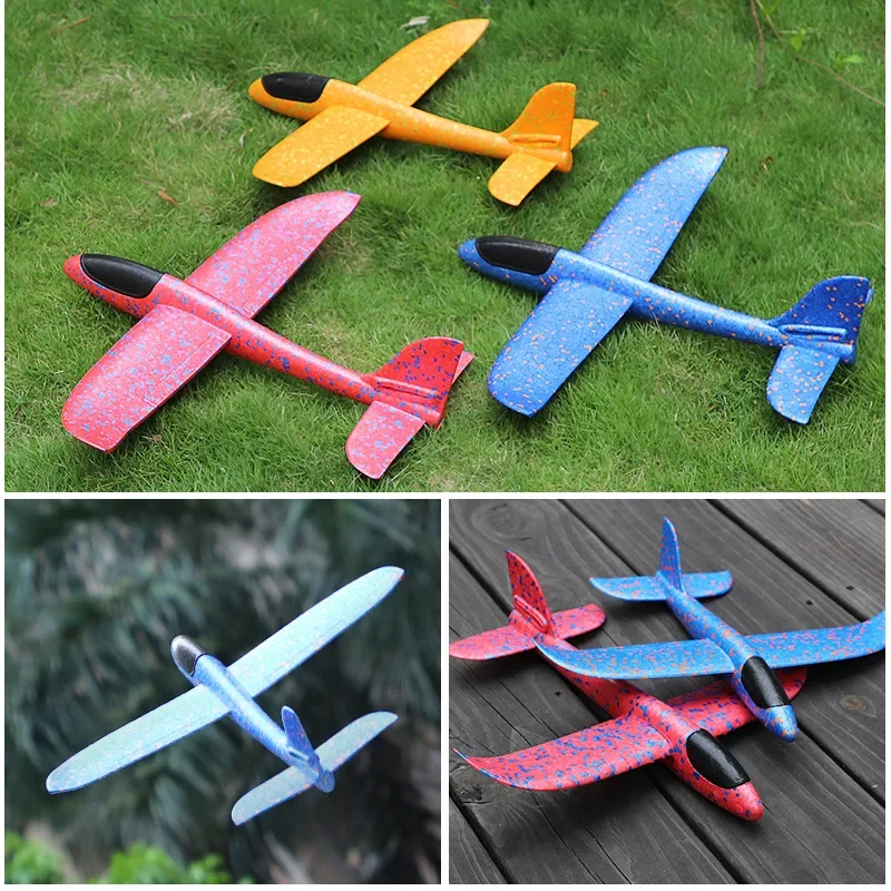 Aerei Giocattoli Per Bambini 5/10 Pz/Lotto 48 Cm Lancio A Mano Aereo Epp Foam Launch Fly Glider Model Aircraft Outdoor Fun Party Game