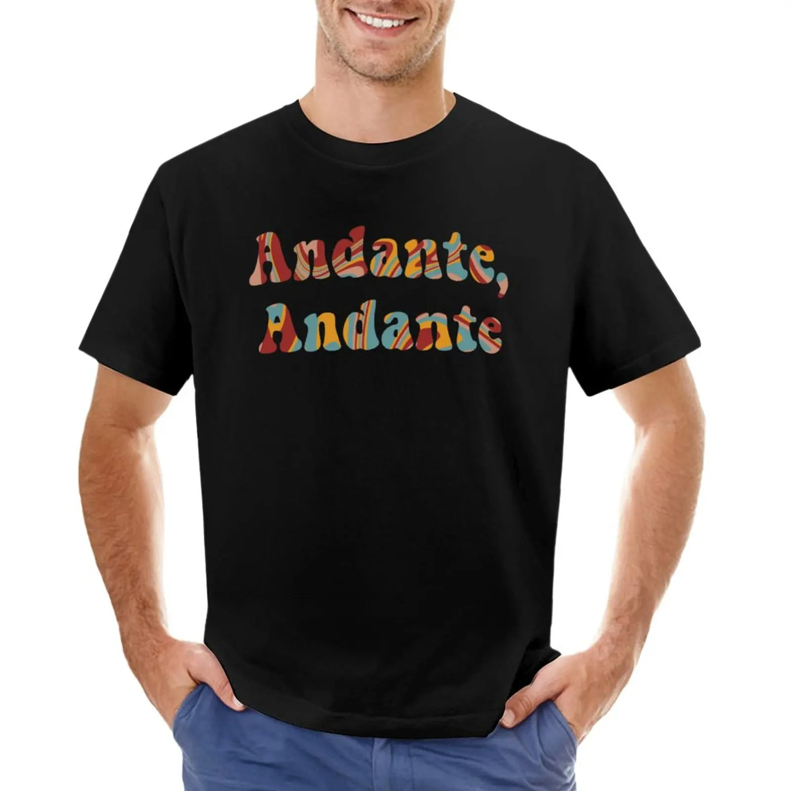 Andante Andante Mamma Mia Movie T-Shirt Plus Size Top Hippie Clothes Plain Abbigliamento Estetico Mens Graphic T-Shirt Pack