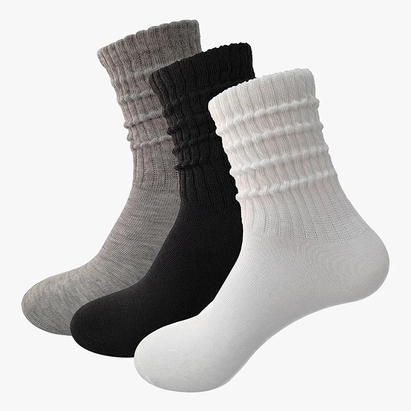 3 Paia Di Calzini Slouch Fuzzy Per Le Donne Calzini Atletici Imbottiti In Cotone Multipaia Calzini Morbidi Retrò A Metà Polpaccio Calzini A Coste
