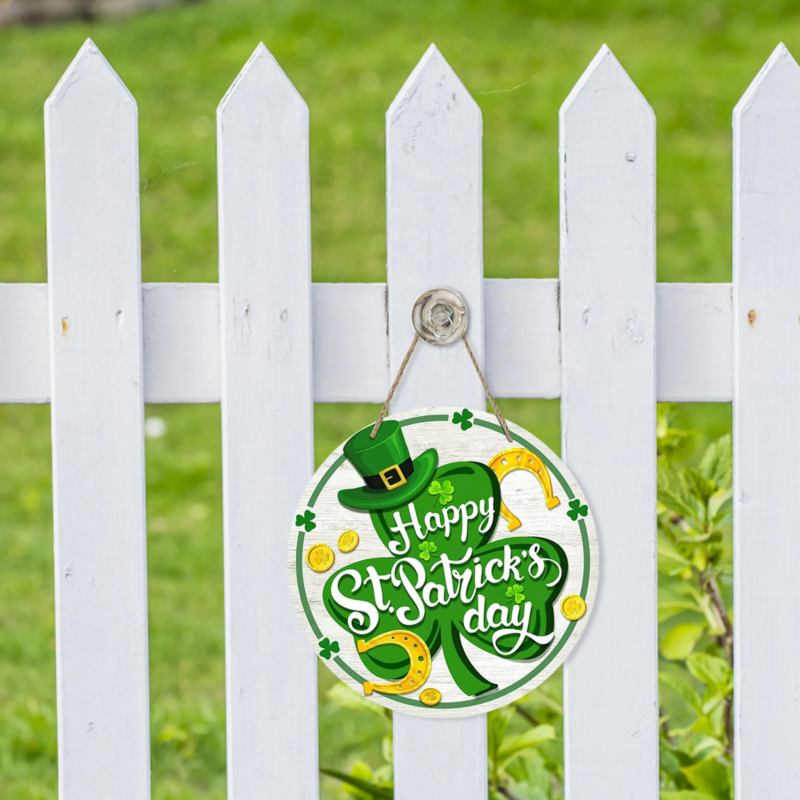 Happy St. Patrick'S Day Sign Hanging Sign Indoor Outdoor Door Hanging Decoration Decorazioni Per La Casa Decoracua Para Casa 2024
