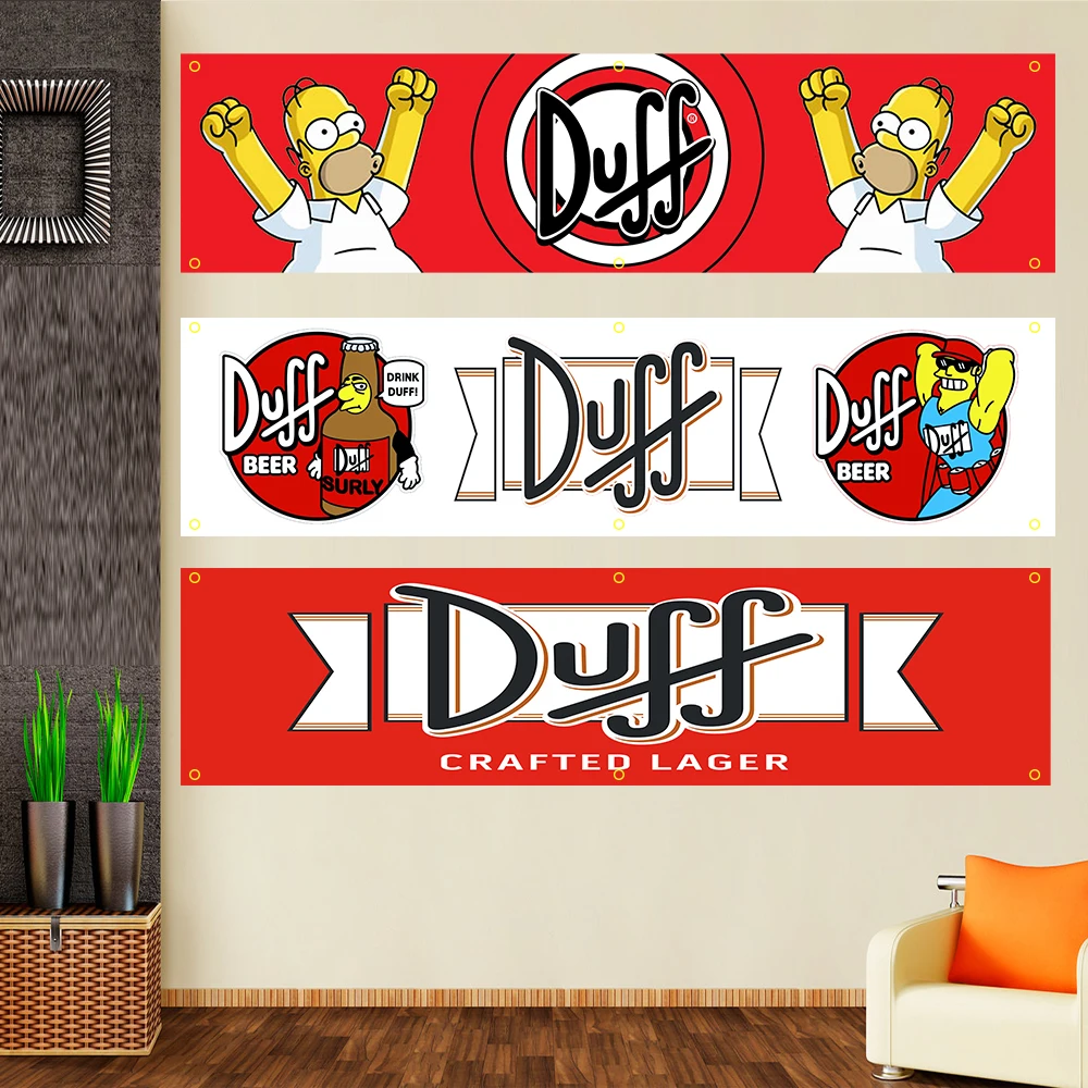 Zxbanner 60*240 Duffs Beer Flag Poliestere Stampato Banner Garage O Outdoor Per La Decorazione Bandiera