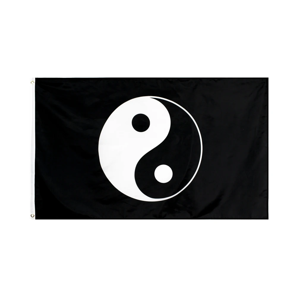 Flagjm 90X150Cm Yin-Yang Peace Tao Taoism Yin Yang Flag Per La Decorazione