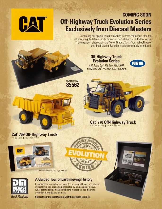 Nuova Scala Dm 1/50 769 E 770 Off Highway Truck Evolution Series Per La Raccolta Di Diecast Masters 85562