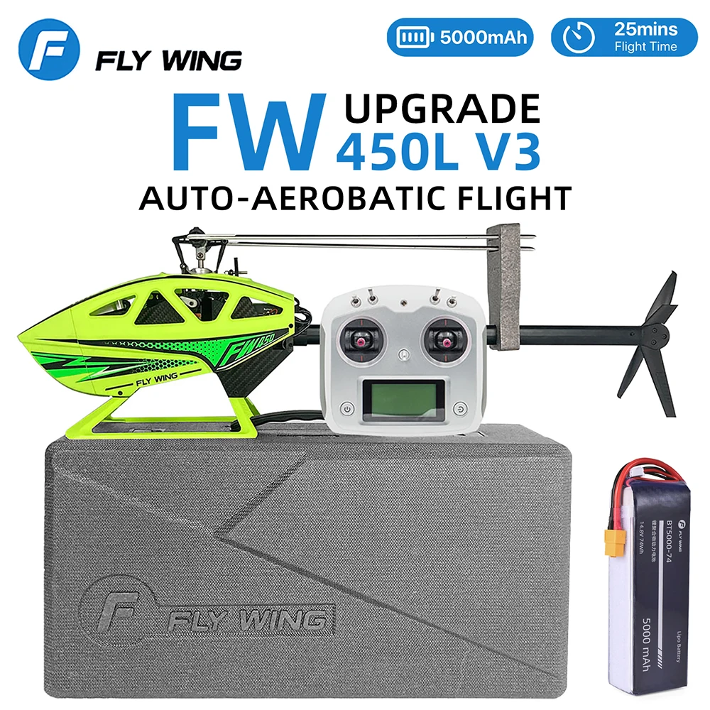 Fly Wing Fw450L V3 Rc Elicotteri Elicottero Telecomandato Pnp Rtf 3D Ritorno Automatico