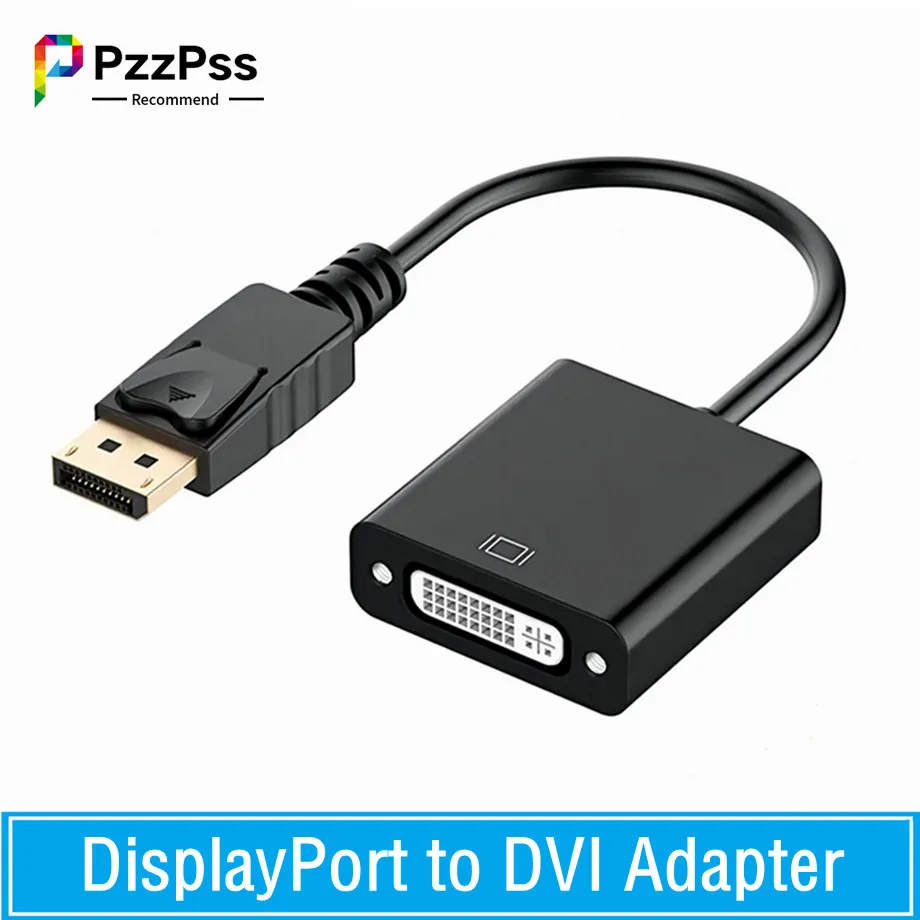 Displayport A Dvi Cable Adapter Display Port Convertitore Da Dp A Dvi Hd 1080P Maschio A Femmina Per Pc Laptop Hdtv Monitor Proiettore