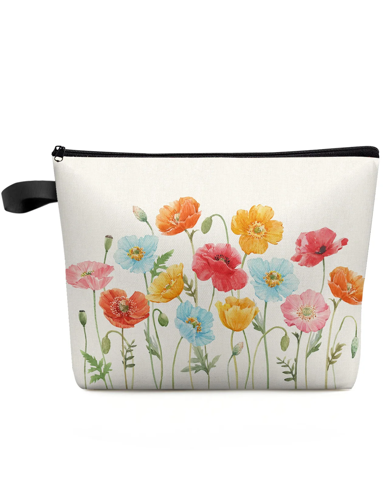 Acquerello Poppy Flower Makeup Bag Pouch Travel Essentials Lady Women Cosmetic Bags Toilet Organizer Custodia Per Matite Per Bambini