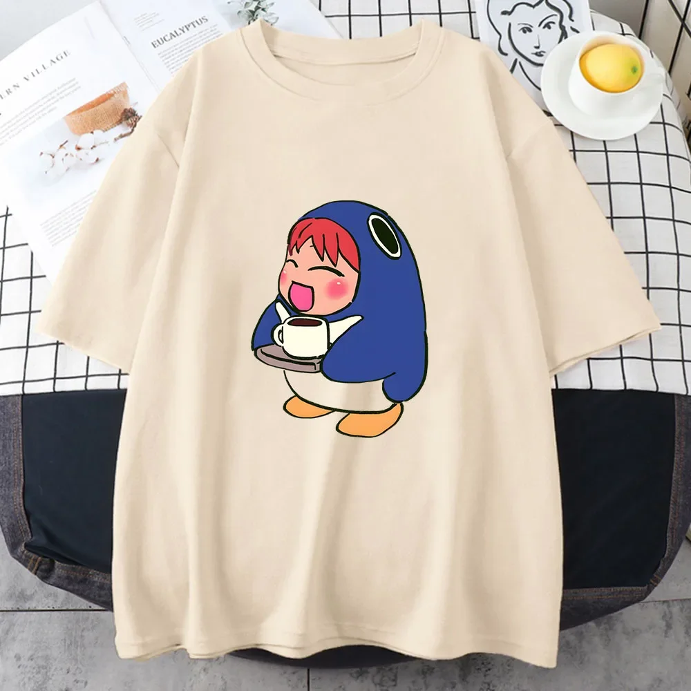 Azumanga Daioh Chiyo Mihama T-Shirt Donna Manga/Comic Penguin Magliette Casual 100% Cotone Estate Kawaii/Cute Tee Sense Of Design