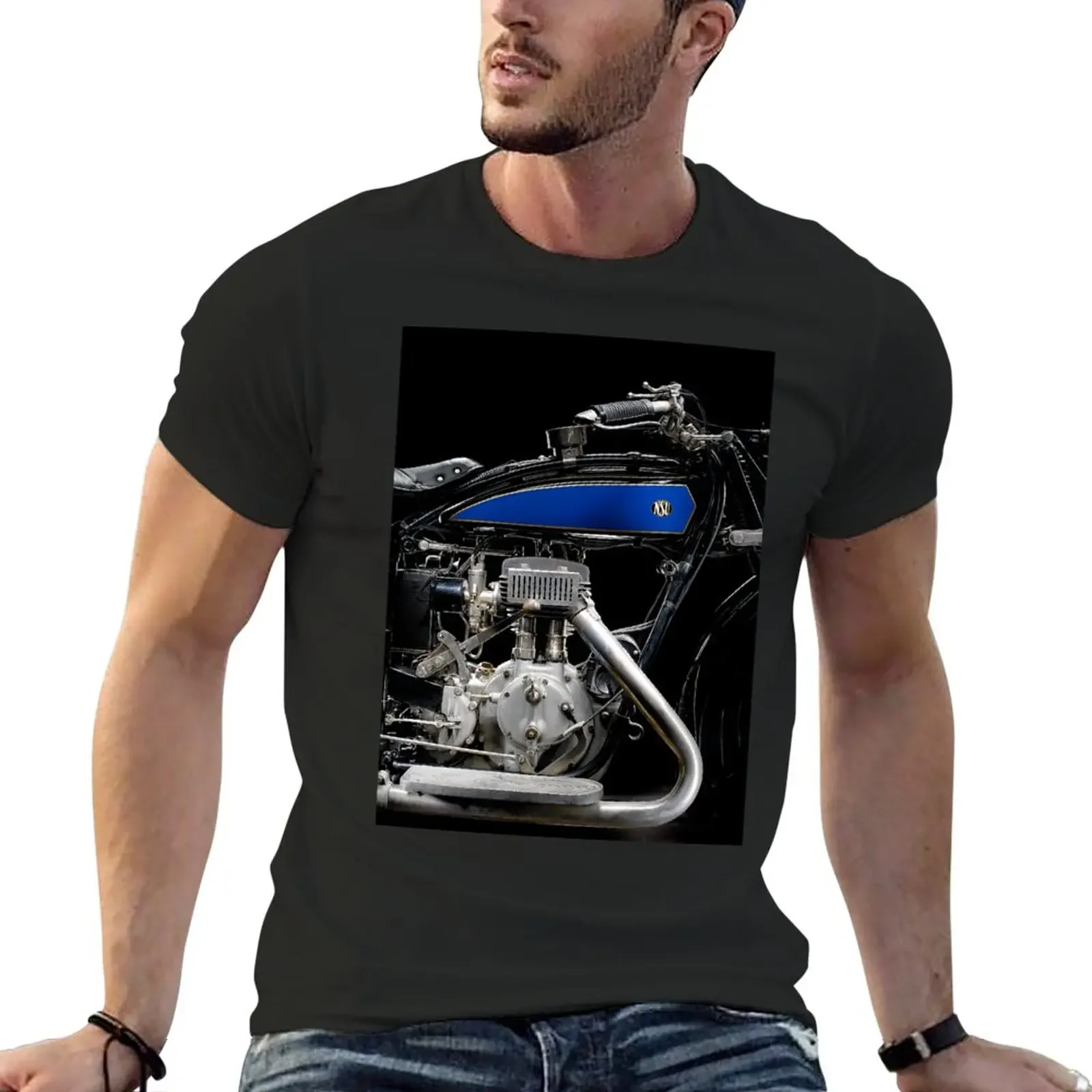 Nsu 501 T Engine T-Shirt Graphics Anime Sublime Mens Graphic T-Shirt Hip Hop