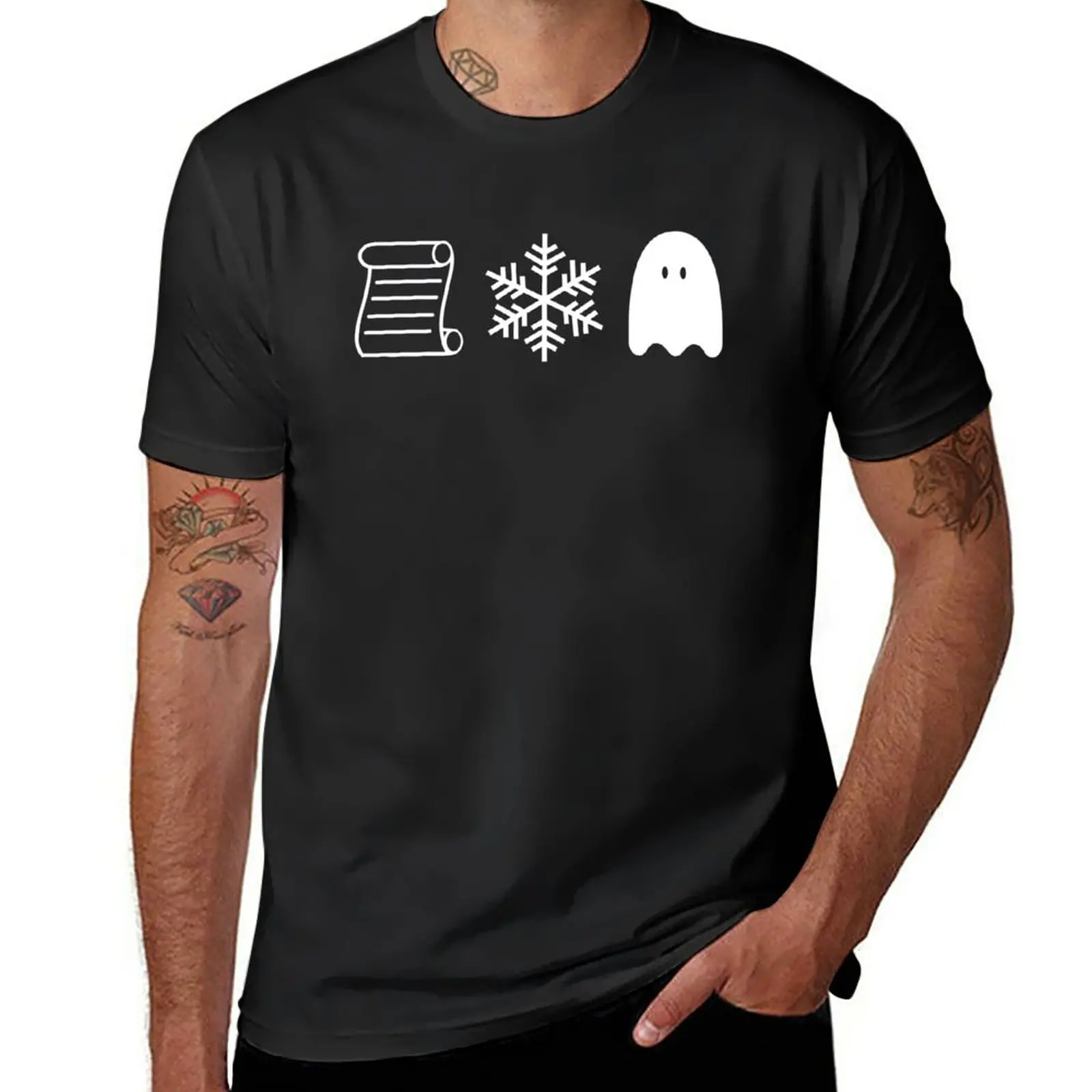 New Paper Snow A Ghost T-Shirt Vestiti Estivi Moda Coreana T-Shirt Ad Asciugatura Rapida T-Shirt Per Uomo Pack