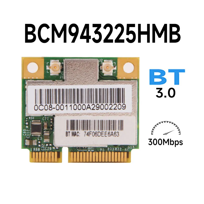 Muslimb Half Size Mini Pci-E Wlan Karte 300Mbps + Bluetooth 3.0 Wifi Card Lan