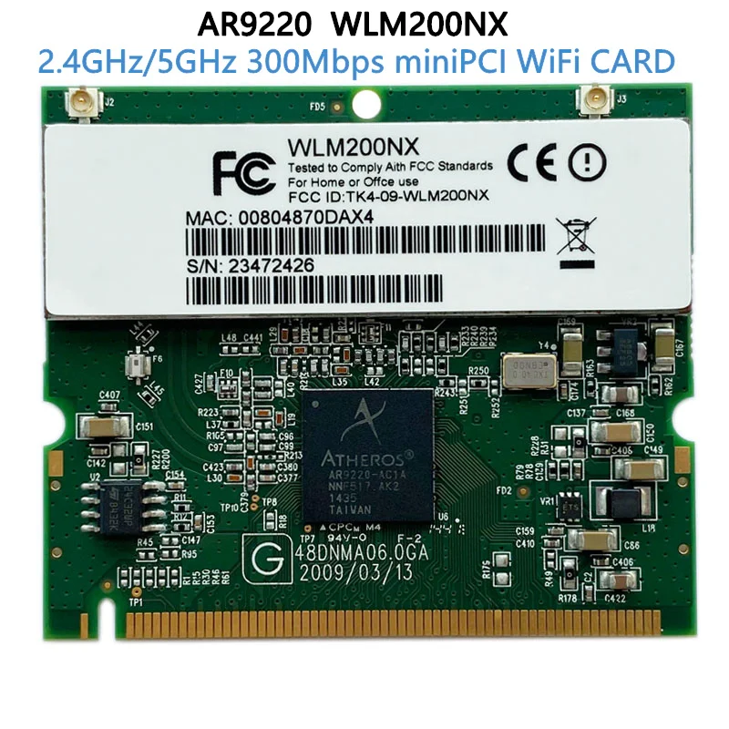 Atheros Ar9220 Wlm200Nx 802.11A/B/G/N Dual Band 2.4Ghz 5Ghz 300Mbps Wifi Wireless Card Pci Wifi Minipci Ar9220