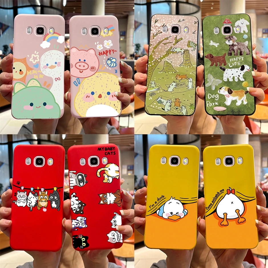 Per Samsung Galaxy J7 2016 Nuovo Stile Squisito Cover Posteriore Coques Per Samsung Galaxy J7 2016 Cute Cartoon Conchiglie Alla Moda