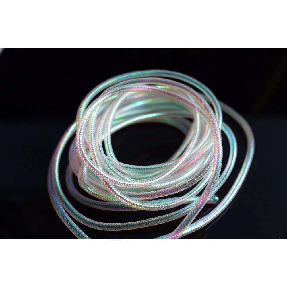 Tigobly 4M 5 Colori Mylar Olografico Ovale Tinsel Intrecciato Ciniglia Cristallo Linea Flash Dry Streamer Rib Body Fly Legatura Materiali
