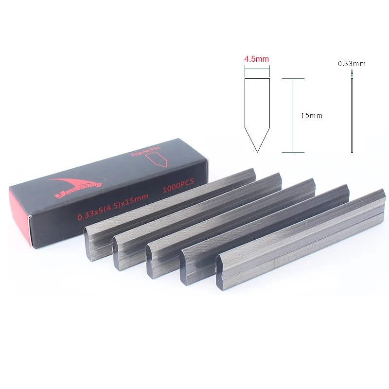 Yousailing P515 Hm515 Nails 15Mm Frame Pin Frame Backboard Fix Nails 1000 Pezzi O Più Opzioni