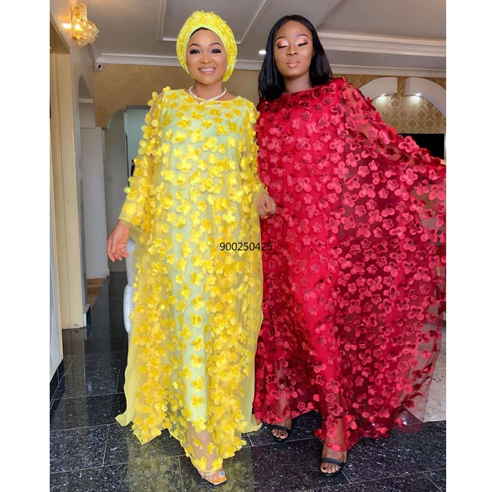 Abiti Africani Per Le Donne Dashiki 2024 New Vetement Femme Robe Africaine Abbigliamento Bazin Riche Ankara Flower Dress Plus Size