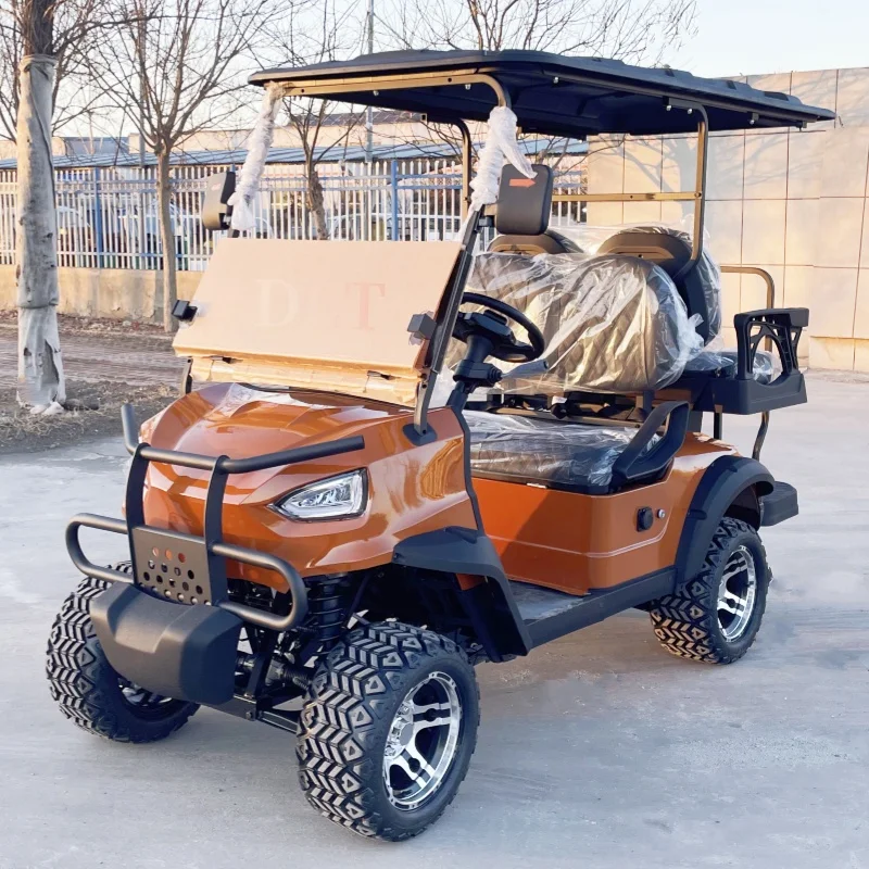 Personalizzazione Odm 30% Cap Driving Ramp Street Legal 48/60/72V 4/5/7Kw Pannello Solare Alimentato 2 + 2 Posti Carrello Da Golf Elettrico Fuoristrad