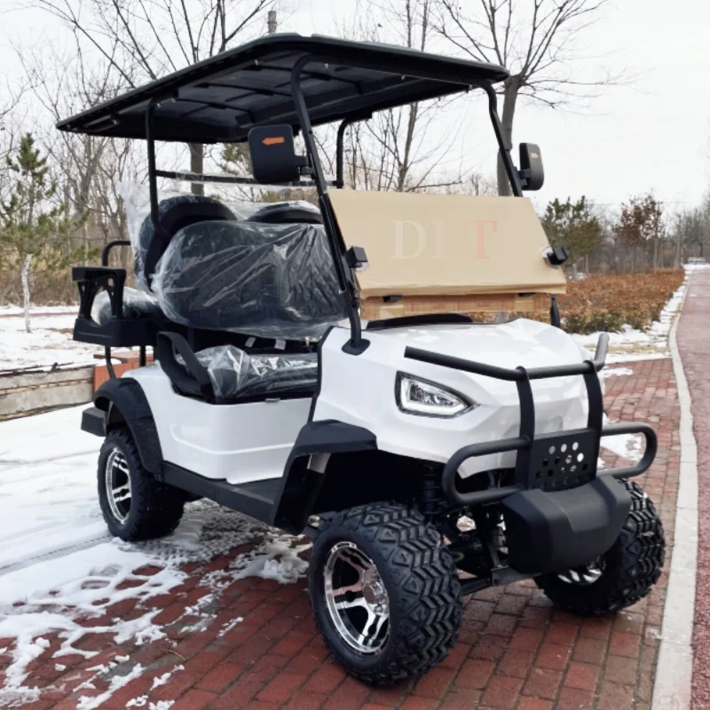 Personalizzazione Odm 30% Cap Driving Ramp Street Legal 48/60/72V 4/5/7Kw Pannello Solare Alimentato 2 + 2 Posti Carrello Da Golf Elettrico Fuoristrad