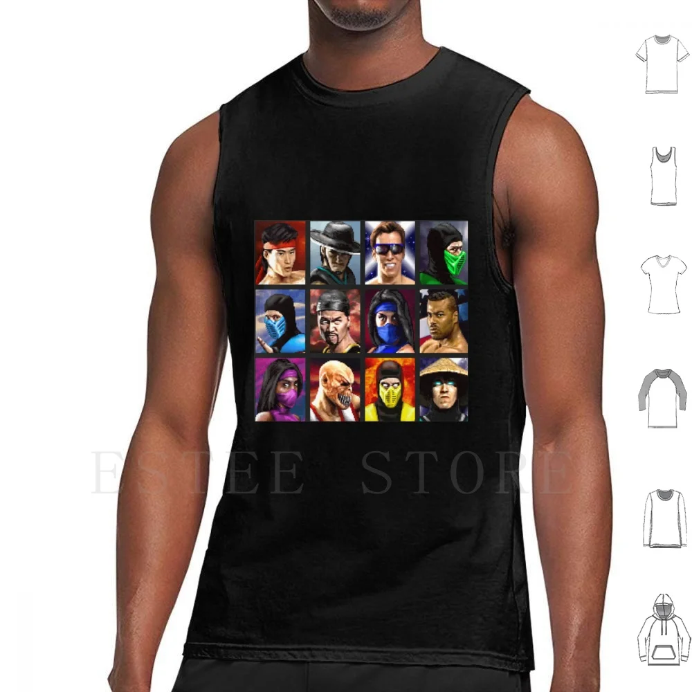 Mortal Kombat Canotte Gilet Mortal Kombat Classic Vintage Videogioco Arcade Sub Zero