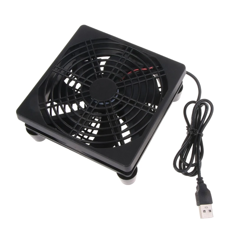 120Mm 5V Usb Powered Pc Router Ventole Ventola Di Raffreddamento Ad Alto Flusso D'Aria Per Router Modem Ricevitore Dvr Tv Box