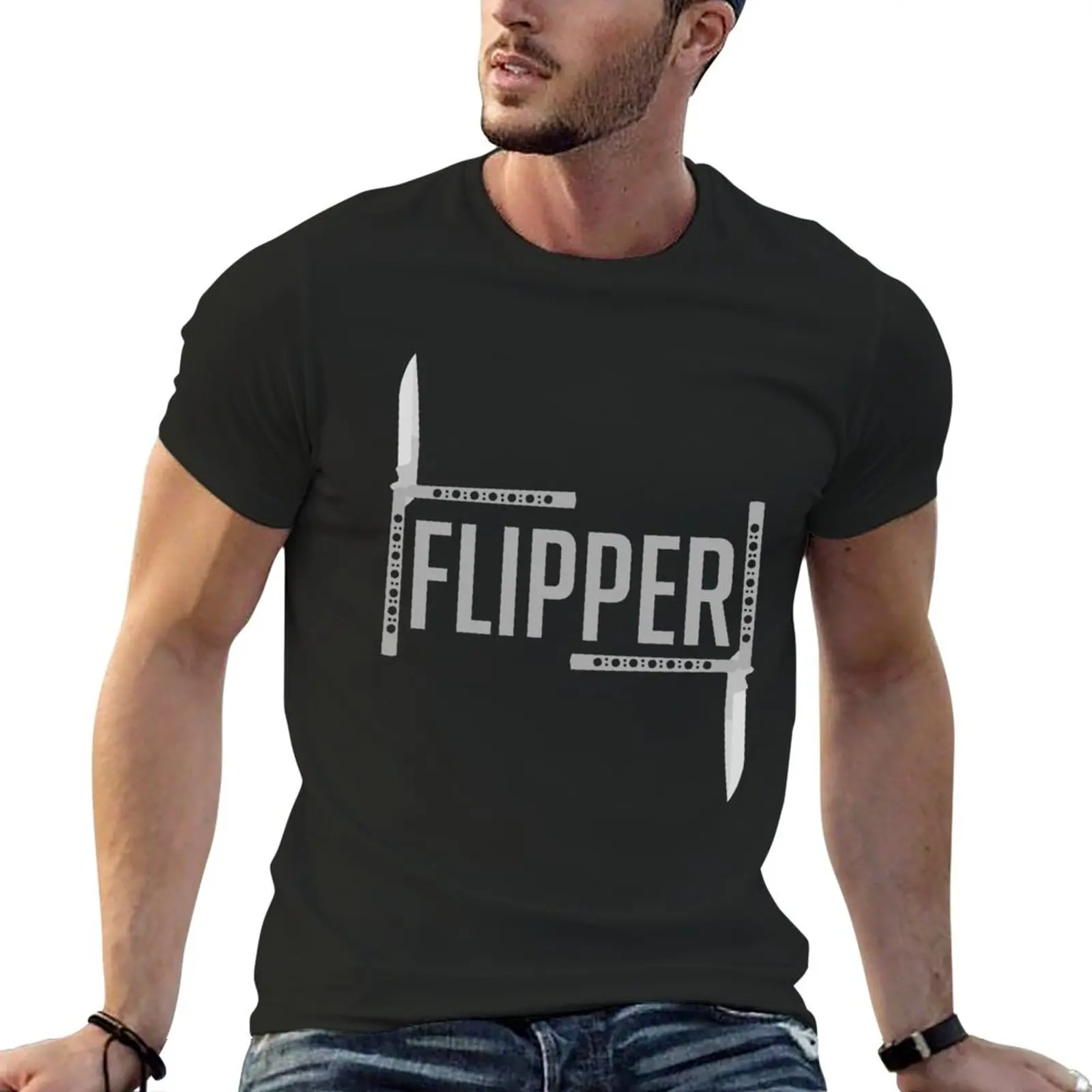 Balisong Flipper T-Shirt Vintage T Shirt Abbigliamento Vintage Mens Graphic T-Shirt Pack