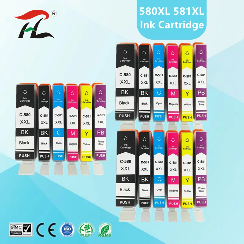 Per Canon 580 581 Pgi-580 Cli-581 Pgi580 580Xl Cartuccia Di Inchiostro Per Canon Pixma Tr7550 Tr8550 Tr 7550 Ts6150 Ts6151 Ts 6150 Stampante