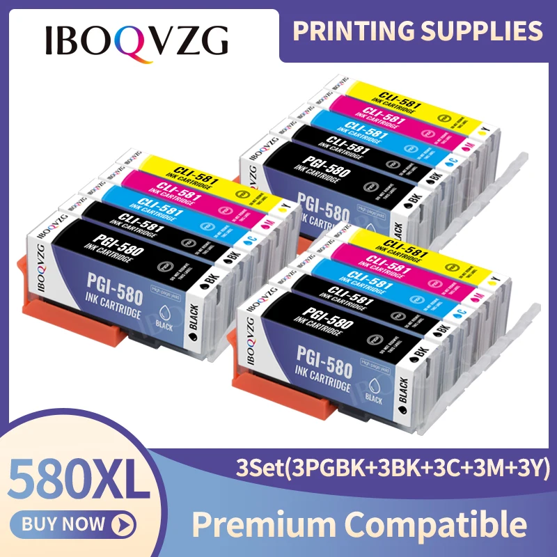Pgi580 Pgi-580 Cli-581 Cartuccia Di Inchiostro Per Canon Pgi 580 Cli 581 Cli581 Pixma Tr7550 Tr8550 Ts6150 Ts8150 Ts9150 Ts9155