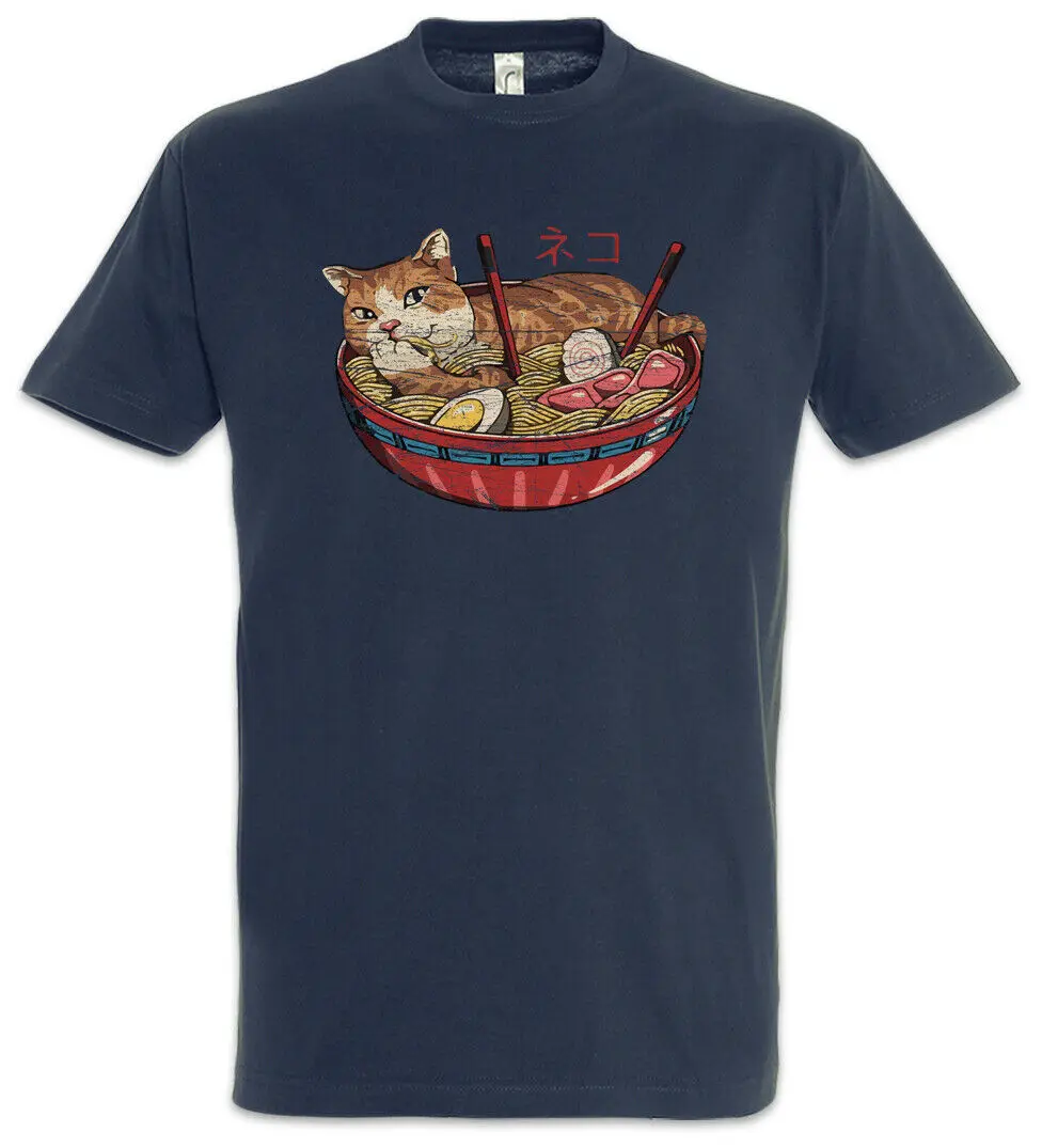 T-Shirt Ramen Cat Funny Japan Noodles Bowl Love Addiction Cats. Estate Cotone O-Collo Manica Corta Mens T Shirt Nuovo S-3Xl
