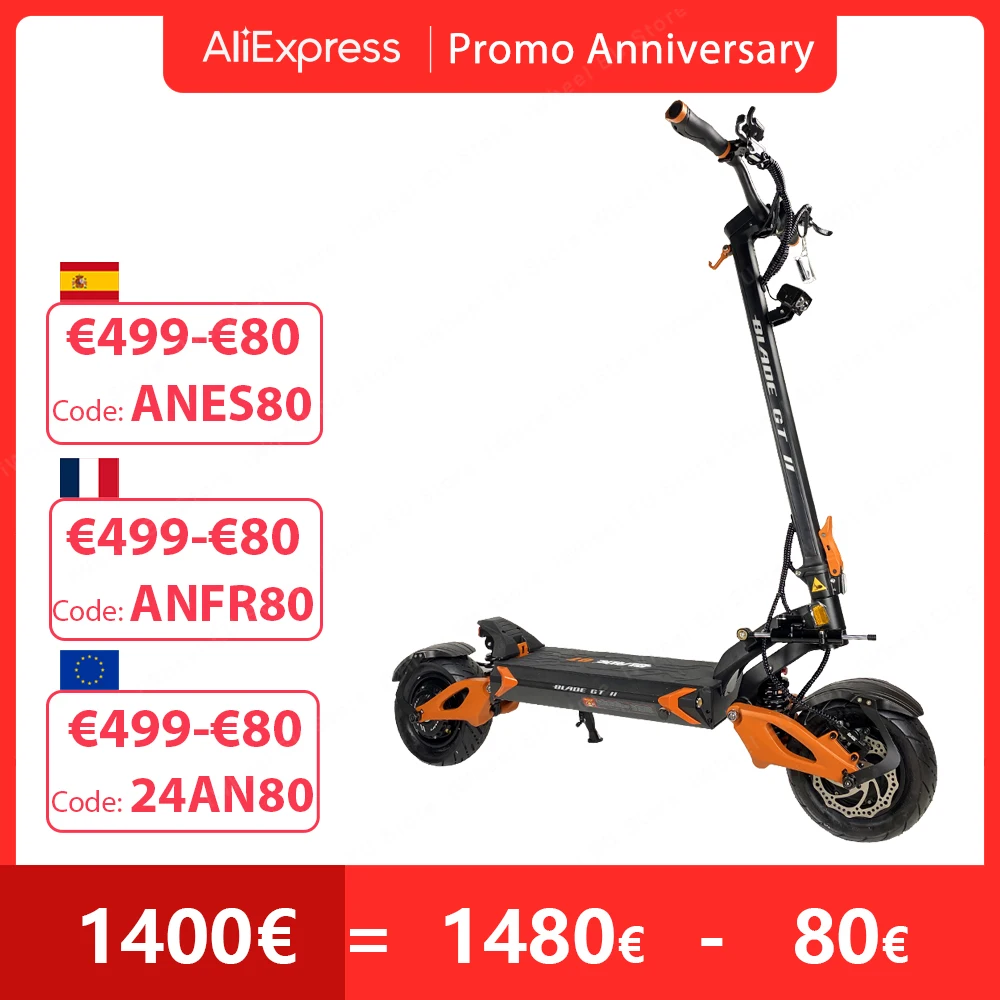 Eu Stock Ufficiale Blade Gt Ii 60V 26Ah Blade Gt + Ii 60V 35Ah Dual Motor 1500W * 2 Nuovo Nfc Lock Scooter Elettrico A Lama Ufficiale