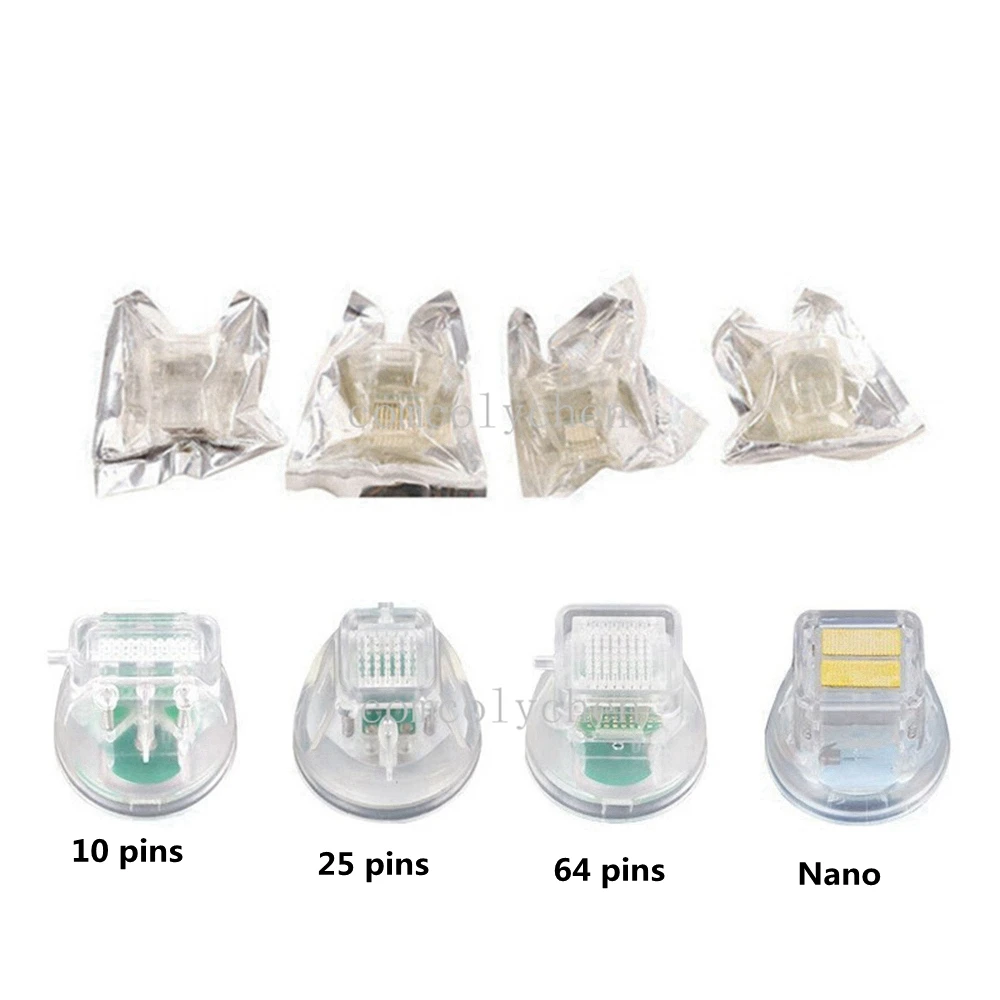 Cartuccia Microneedling Rf Monouso Tatuaggio Placcato Oro 10/25/64 Pin Cartucce Nano Per Accessorio Rf Frazionato