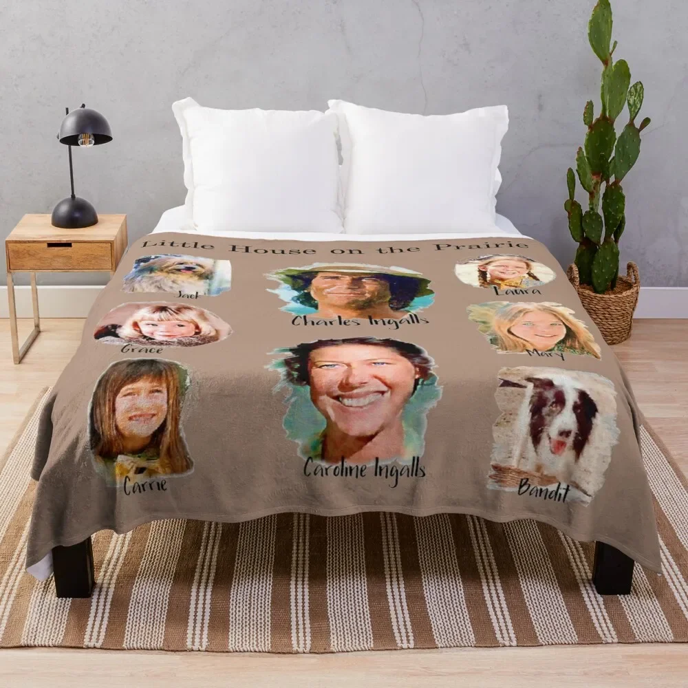 Alls Family Little House On The Prairie Throw Coperta Warm Winter Funny Gift Soft Dorm Room Essentials Coperte