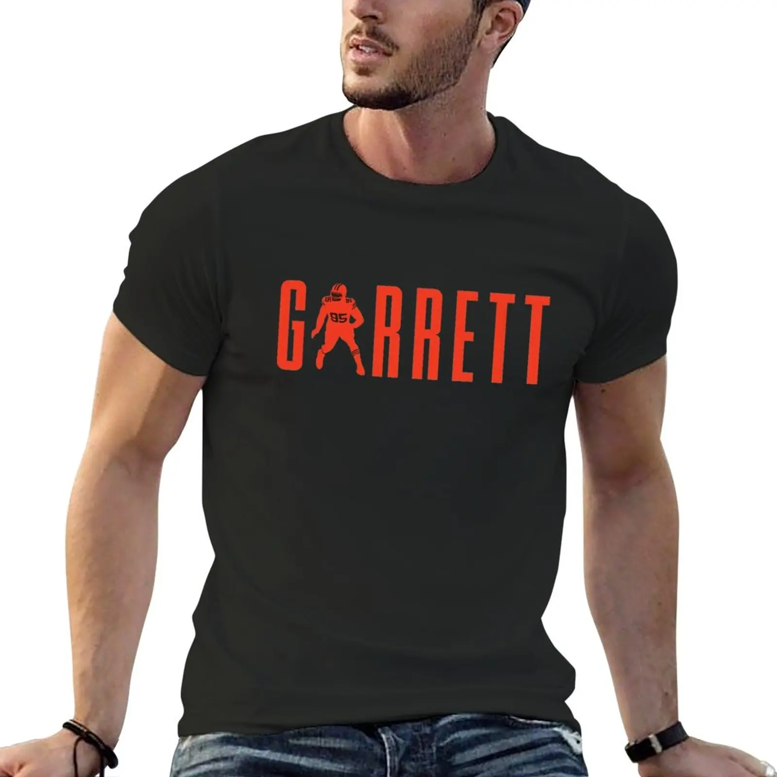 Myles Garrett T-Shirt Summer Top Maglietta Nera Maglietta Estiva Per Uomo