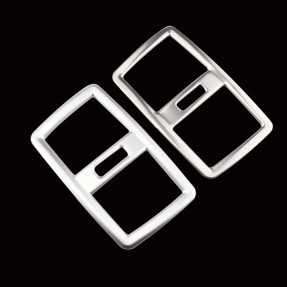 Chrome Car Rear Air Conditioning Vent Outlet Protective Trim Cover Sticker For Bmw X1 F48 2016 2017 Car Styling