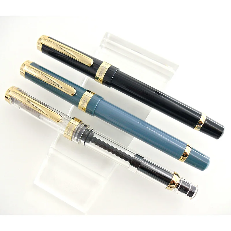 Yong Sheng 698 14K Gold Nib Dimostration Penna A Inchiostro A Pistone Trasparente