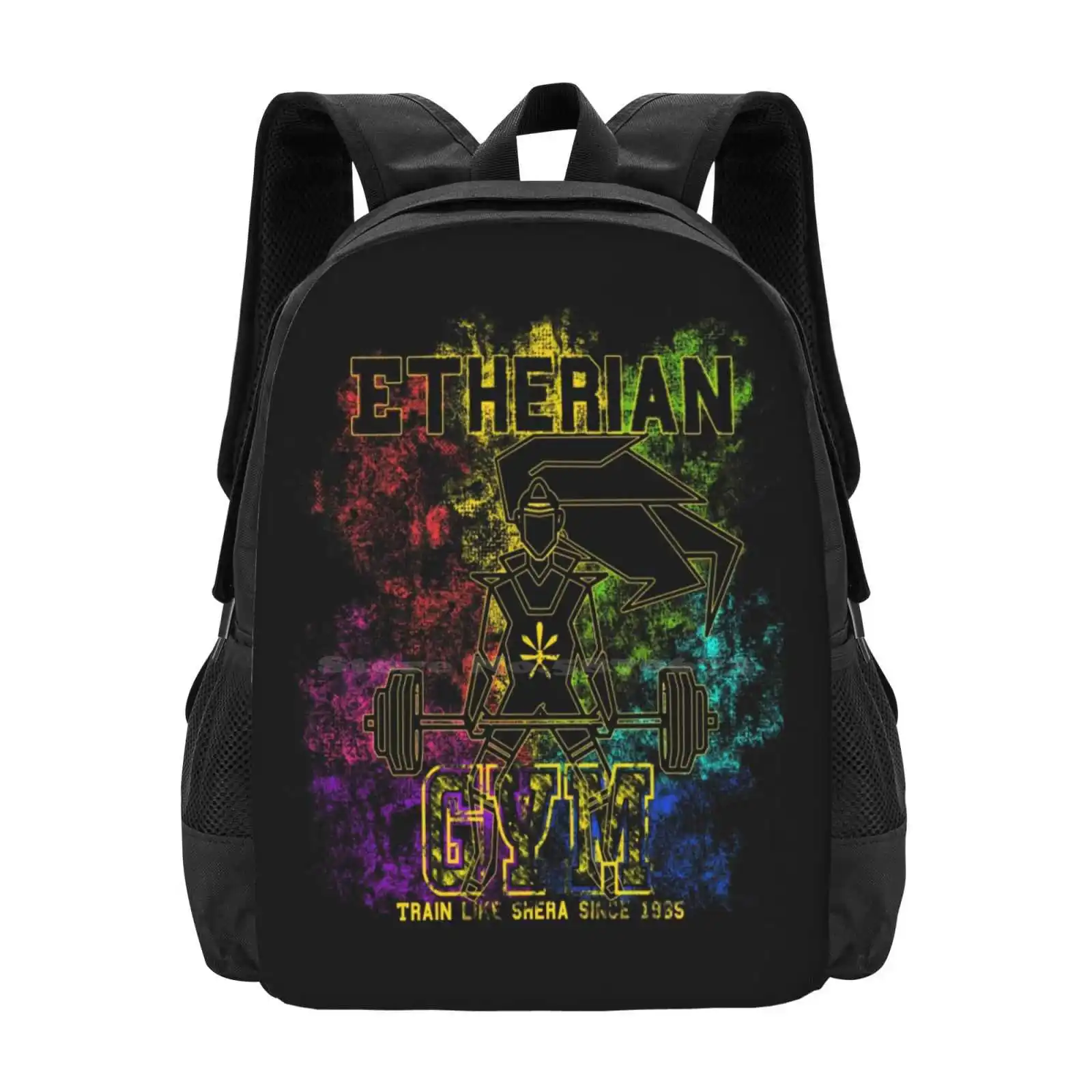 Sheras Gym School Bags Zaino Per Laptop Da Viaggio Shera Adora Gym Workout Fitness Sports Warrior Grigio Skull Tv Sollevamento Pesi