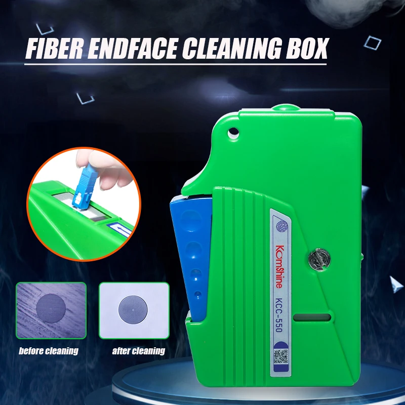 Fiber End Face Cleaning Box Fiber Wiping Tool Pigtail Cleaner Cassette Ftth Optic Fiber Cleaner Tools For Sc/St/Fc