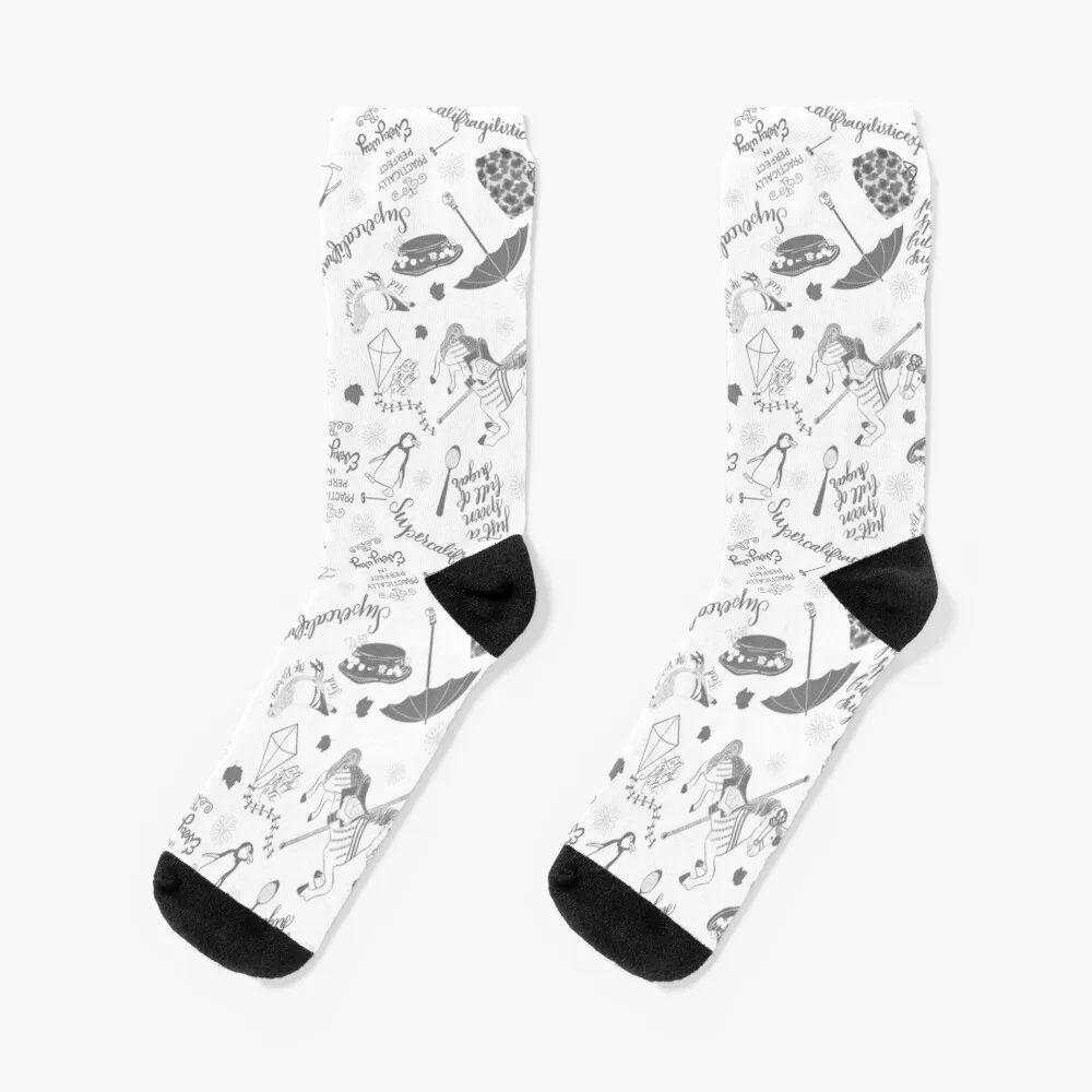 Mary Poppins Socks Anime Set Professional Running Fashion Luxury Woman Socks Uomo