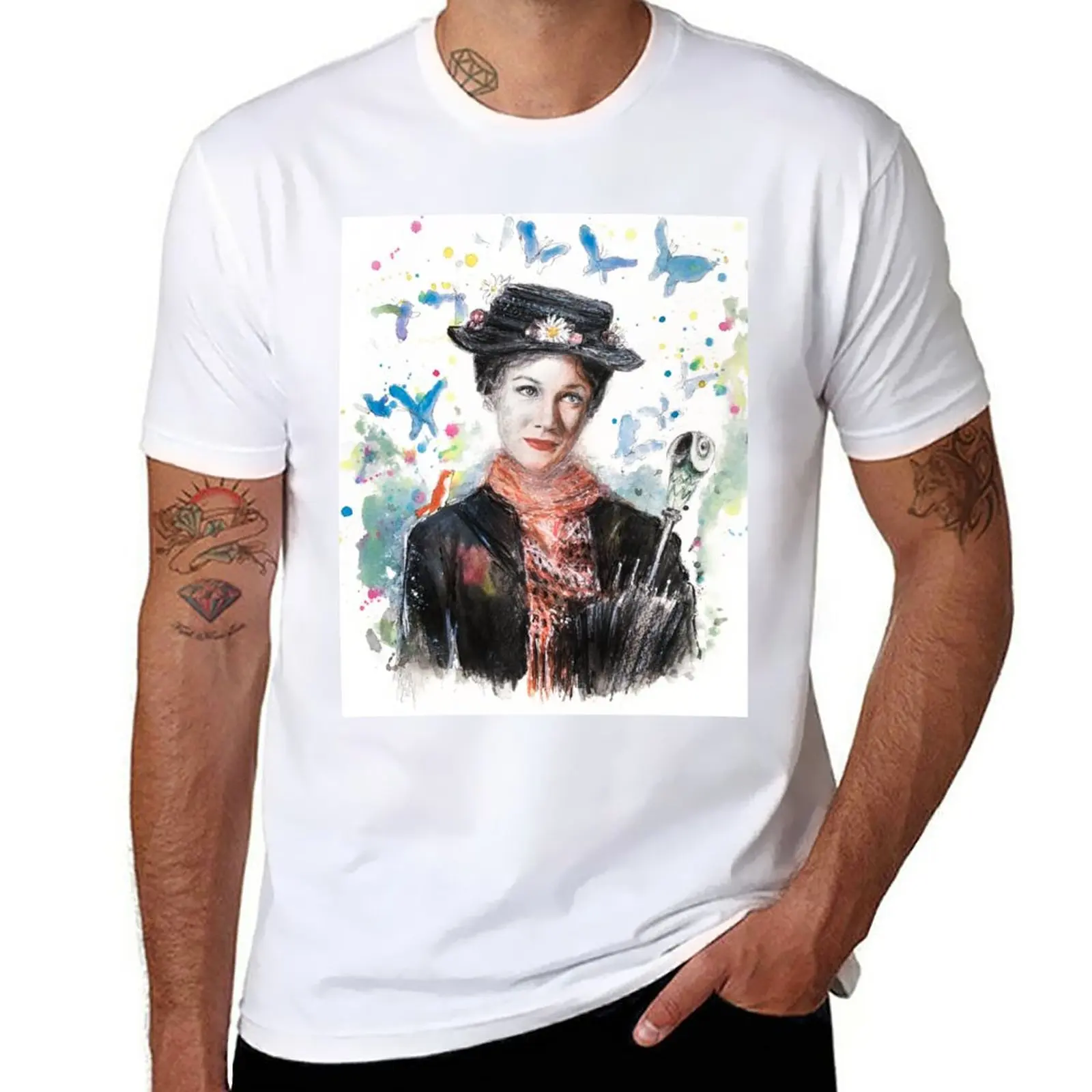 New Mary Poppins T-Shirt Uomo Vestiti T-Shirt Oversize Abbigliamento Estetico Vestiti Anime Vestiti Per Uomo