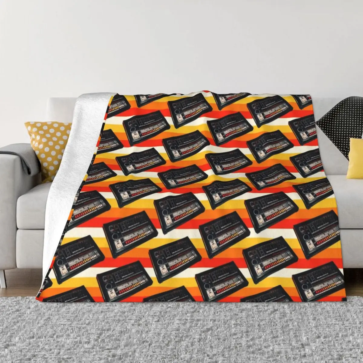 Roland 808 Pattern Stripes Throw Coperta Hairys For Baby Bed Thins Coperte