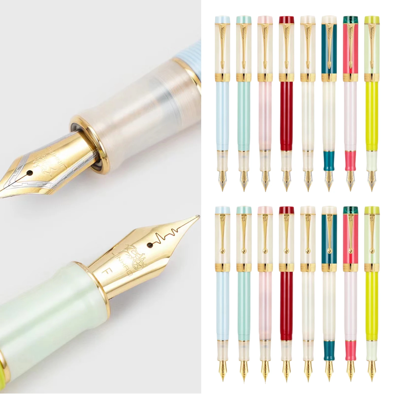 New Jinhao Century 100 Fountain Pen With Heartbeat \Standard F Nibs For School Business Writing Office Stationery Students Gifts