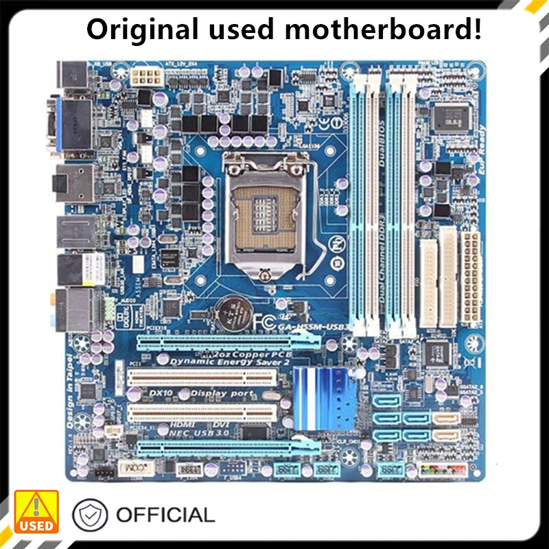 Per Ga-H55M-Usb3 H55M-Usb3 Scheda Madre Lga 1156 Ddr3 16Gb Per Intel H55 P7H55 Scheda Madre Desktop Sata Ii Pci-E X16 Ami Bios Usati